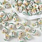 Pearlized Handmade Porcelain Beads, Bees, 16x16x2mm