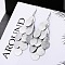 Fashionable Alloy Tassel Earrings, Teardrop Dangle Earrings for Women, Platinum