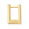 Ion Plating(IP) 304 Stainless Steel Pendants, Rectangle Charms, Real 18K Gold Plated, 49x32.5x2mm, Hole: 2mm