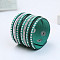 9-row Suede Cord & Rhinestone & Alloy Rivet Wrap Bracelets, Snap Bracelets for Women Girl, Light Sea Green, 7-7/8 inch(20cm)