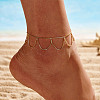 925 Sterling Silver Anklet AJEW-Z029-09G-3