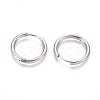 Tarnish Resistant 304 Stainless Steel Huggie Hoop Earrings EJEW-F111B-21mm-P-2