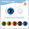 PandaHall Elite 30Pcs 5 Colors Craft Plastic Doll Eyes DOLL-PH0001-49-2