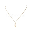 Natural Pearl Pendant Necklace NJEW-JN04309-2