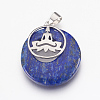 Natural Lapis Lazuli Pendants KK-F751-J09-2