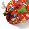 Christmas Theme Cloth Printed Storage Bags ABAG-F010-02B-03-3