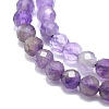 Natural Amethyst Beads Strands G-P457-A03-15-2