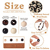 Craftdady Natural Wood Beads WOOD-CD0001-02-4