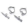201 Stainless Steel Toggle Clasps STAS-N092-181-3