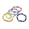 Evil Eye Handmade Polymer Clay Beads Stretch Bracelet for Girl Women BJEW-JB06814-1