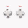 201 Stainless Steel Stamping Blank Tag Tiny Cross Charms STAS-Q072-1