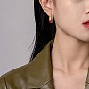 Acrylic Rectangle Thick Hoop Earrings JE1013B-6