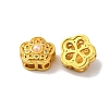 Rack Plating Hollow Brass Cubic Zirconia Beads KK-K381-16A-MG-2