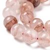 Natural Red Hematoid Quartz/Ferruginous Quartz Bead Strands G-E571-03B-3