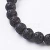 Natural Lava Rock Beaded Bracelets BJEW-JB03337-01-2