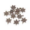 Christmas Snowflake Tibetan Style Alloy Pendants X-MLF0353Y-2