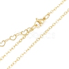 Shell Pearl Heart Pendtant Necklace with Brass Chains NJEW-TA00089-3