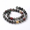 Natural African Bloodstone Beads Strands X-G-L383-06-8mm-2