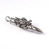 316 Surgical Stainless Steel Big Pointed Pendants STAS-K086-28AS-2
