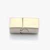 Tarnish Resistant Mixed Styles Glazed or Matte Rectangle 304 Stainless Steel Magnetic Necklace Clasps STAS-I011-11B-2