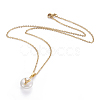 Brass Pendant Necklaces NJEW-I231-01G-2