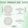 10Pcs 1-Hole Alloy Shank Buttons BUTT-FG0001-33-2