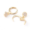 4 Pairs 4 Styles Brass Micro Pave Clear Cubic Zirconia Huggie Hoop Earrings Sets EJEW-JE04478-4