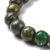 Natural Gemstone Stretch Beaded Bracelets G-A185-01L-6