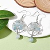 Natural Aquamarine Dangle Earrings EJEW-JE05747-05-2