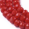 Faceted Rondelle Glass Beads Strands X-GLAA-I033-6mm-12-3