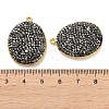 Long-Lasting Plated Brass Pave Rhinestone Pendants KK-K362-08G-01-3