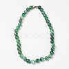 Natural Dyed Agate Beads Necklaces NJEW-F139-8mm-17-1