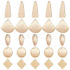 Beebeecraft 40Pcs 5 Style Brass Pendants KK-BBC0003-25-1