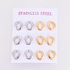 304 Stainless Steel Stud Earrings EJEW-I235-10-2