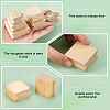 AHADERMAKER 20Pcs 5 Styles Square Grooved Wood Blocks for Stamp Carving WOOD-GA0001-63-3