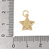 Brass Micro Pave Clear Cubic Zirconia Charms KK-E111-32F-G-3