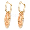 Brass Enamel Huggie Hoop Earrings EJEW-F264-19-G-2
