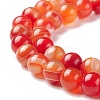 Natural Striped Agate/Banded Agate Bead Strands X-G-K155-A-10mm-05-3