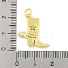 Cowboy Boots Rack Plating Brass Micro Pave Clear Cubic Zirconia Pendants KK-Z053-05G-3