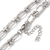 Non-Tarnish 304 Stainless Steel Oval Links Necklace for Women NJEW-B107-07P-02-2