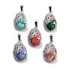 Synthetic Mixed Stone Teardrop Pendants G-G112-03P-1