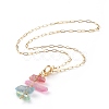 Electroplated Natural Quartz Crystal Beads Jewelry Sets SJEW-JS01166-2