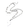 304 Stainless Steel Paperclip Chains & Cable Chain Jewelry Sets SJEW-K153-17P-2