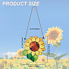 Acrylic Sunflower Pendant Decorations AJEW-WH0258-479-2