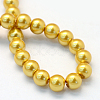 Baking Painted Pearlized Glass Pearl Round Bead Strands HY-Q003-4mm-31-4