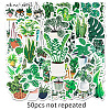 50Pcs 50 Styles Plant Theme Waterproof PVC Plastic Stickers STIC-PW0001-375-1