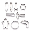 Stainless Steel Mixed Tool Shaped Cookie Candy Food Cutters Molds DIY-H142-12P-1