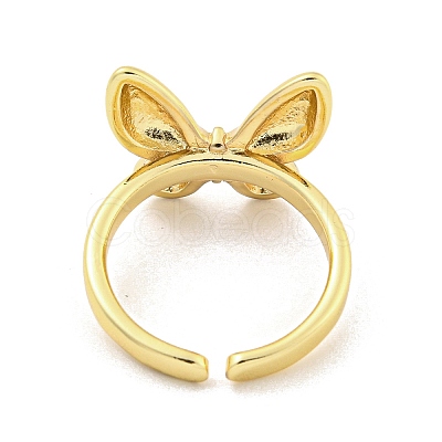 Butterfly Brass Cuff Rings RJEW-L113-011G-1