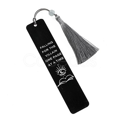 Word Falling for the Villain One Page at a Time Stainless Steel Rectangle Bookmark PW-WG916F6-01-1