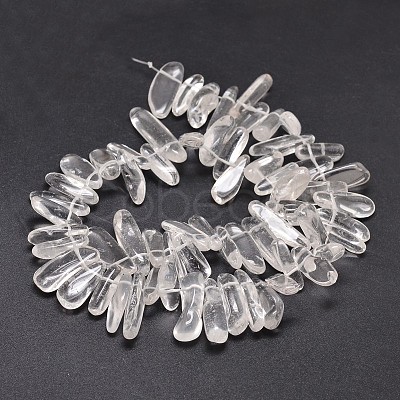 Natural Quartz Crystal Nuggets Beads Strands G-E271-52-1